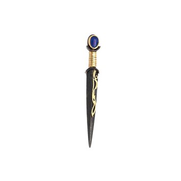 Alishan Dagger Brooch with Oval Black Opal