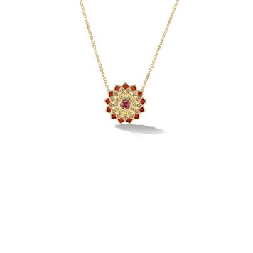 Orly Marcel Temple Mini Inlay Mandala Necklace