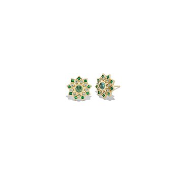 Orly Marcel Green Temple Mandala Stud Earrings
