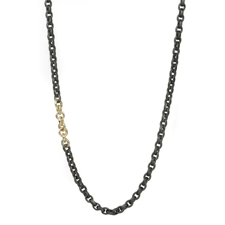 925SUNEERA Olivia Two-Tone Sterling Silver and Yellow Gold Chain