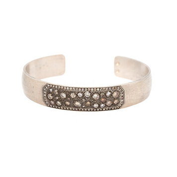 925SUNEERA Carmen Champagne Diamond and Sterling Silver Cuff