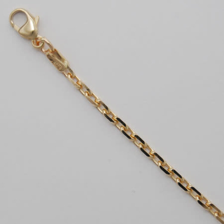 Elements by E79  Chain Necklaces Diamond Cut Cable Chain 14k  2.4 mm - 30"
