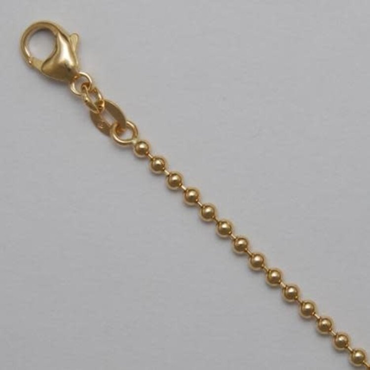 E79 Private Label-Chains Bead Chain 14k Yellow Gold 2.2mm -  24"