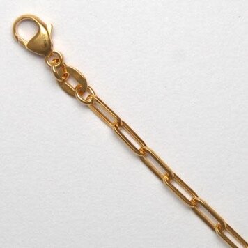 Elements by E79  Chain Necklaces Paperclip Chain 14k yellow gold, 2.5x6.5mm - 24"