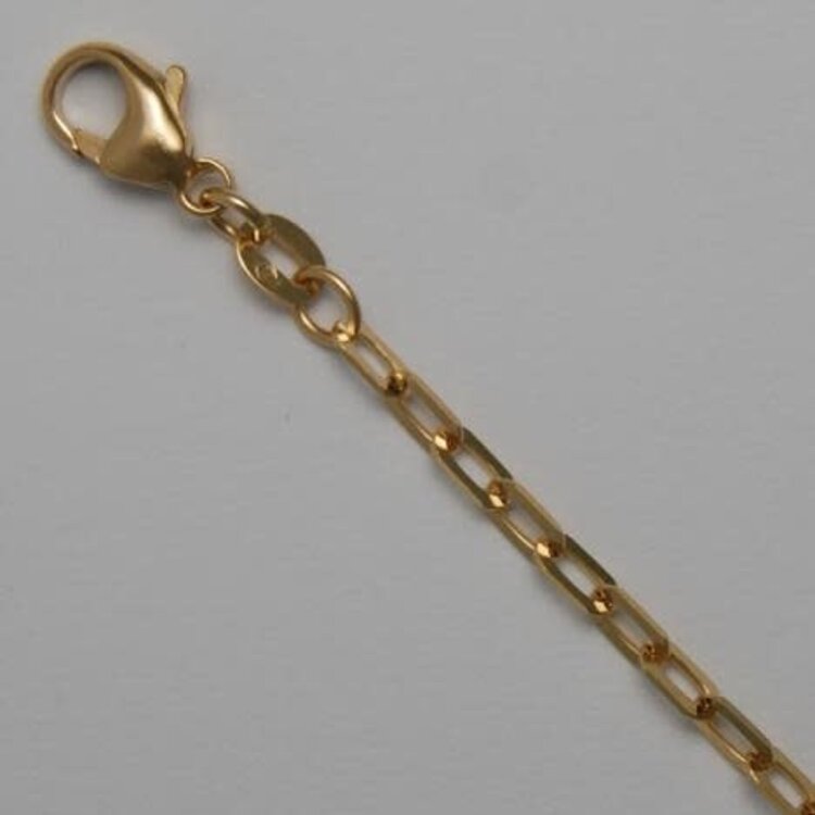 E79 Private Label-Chains Paperclip Chain  14k Yellow Gold 2.7 X 5mm - 24"