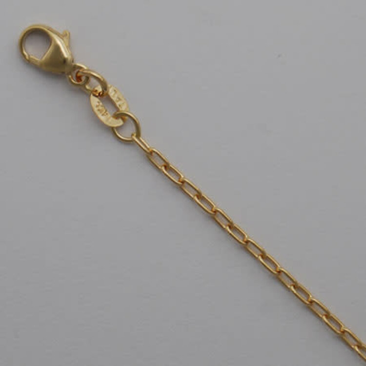 E79 Private Label-Chains Open Long Cable Chain 14k Yellow Gold 1.6mm - 30"
