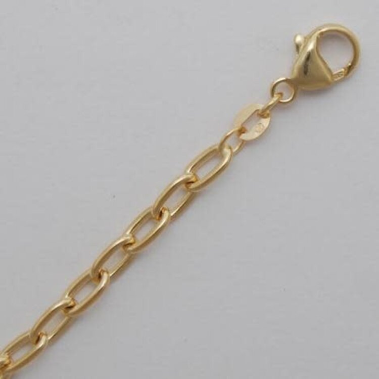 E79 Private Label-Chains Handmade Open Cable Chain  14k yellow gold 4.3mm - 30"