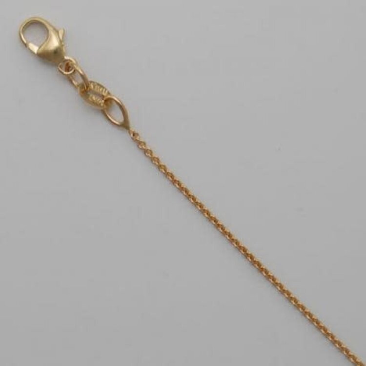 E79 Private Label-Chains Thin .8mm  14k Yellow Round Cable Chain 18"
