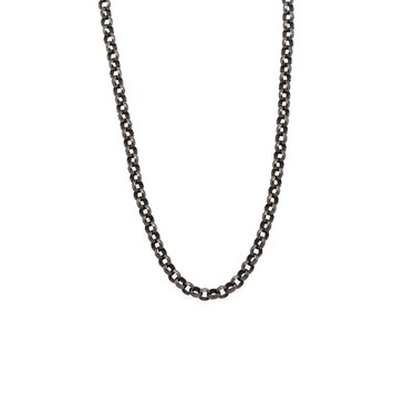 Alishan Oxidized Sterling Silver Rolo Chain 19"