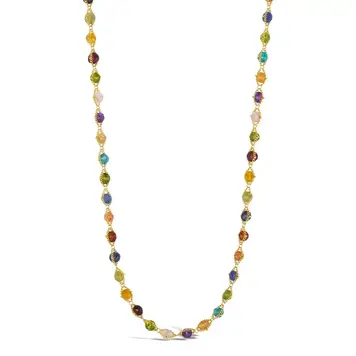 Amali Woven Multi Stone Necklace - 16-18"