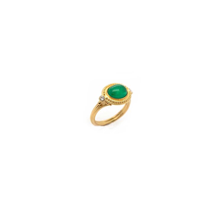 Banzhaf Studio Emerald and Diamond Ring