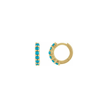 Elements by E79 Turquoise Huggie Hoop Earrings
