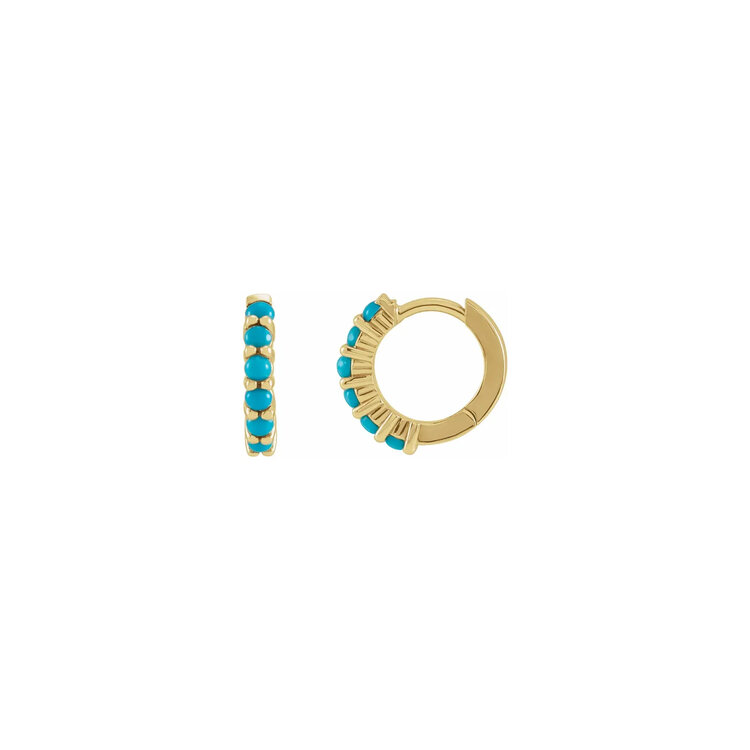 Elements by E79 Turquoise Huggie Hoop Earrings