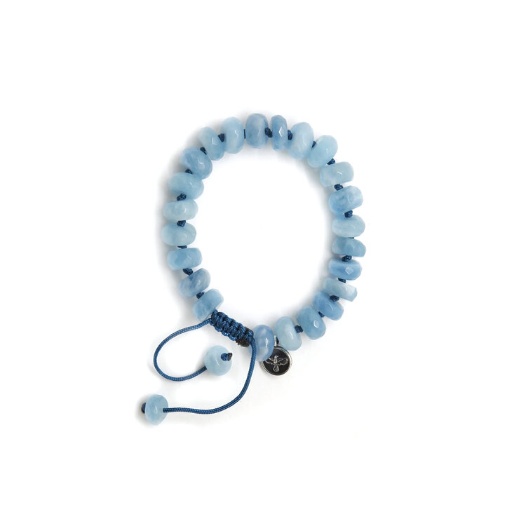 Joseph Brooks Aquamarine Faceted Bracelet 10mm