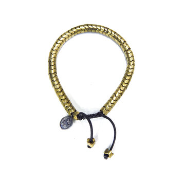 Joseph Brooks Brass Snake Bracelet