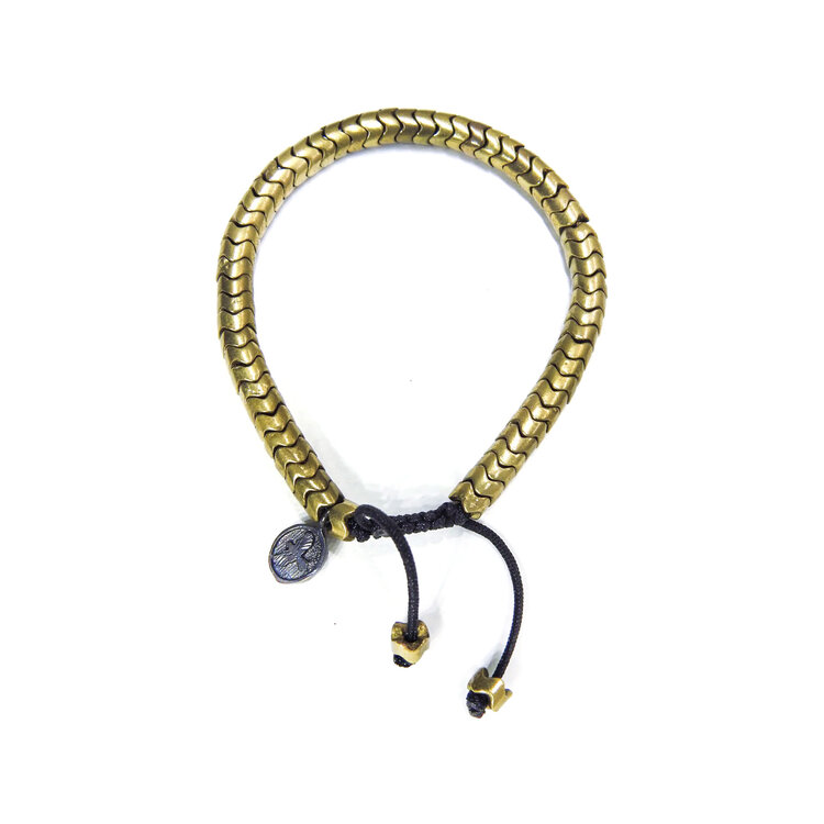 Joseph Brooks Brass Snake Bracelet