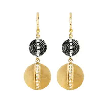 925SUNEERA Riana Diamond Two-Tone Earrings