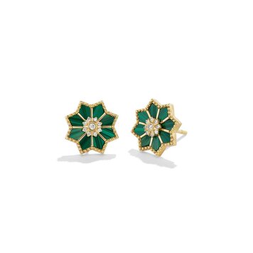 Orly Marcel Malachite Fez Stud Earrings