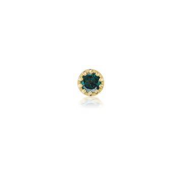 Dana Bronfman Pronged Bezel Green Garnet Single Stud Earring