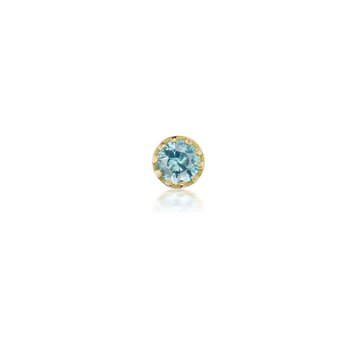 Dana Bronfman Small Pronged Bezel Sapphire Single Stud Earring