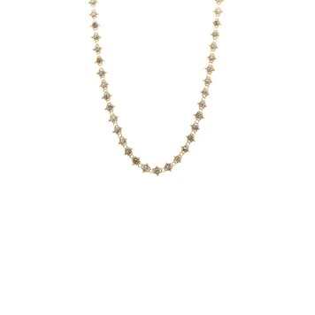 Amali Grey Diamond Full Textile Necklace