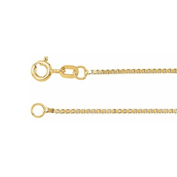 Elements by E79  Chain Necklaces Box Chain 14K Yellow Gold 1.2mm 18"