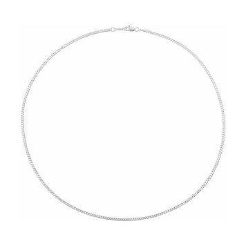 Elements by E79  Chain Necklaces Curb Chain 14K White Gold 2.25mm 18"