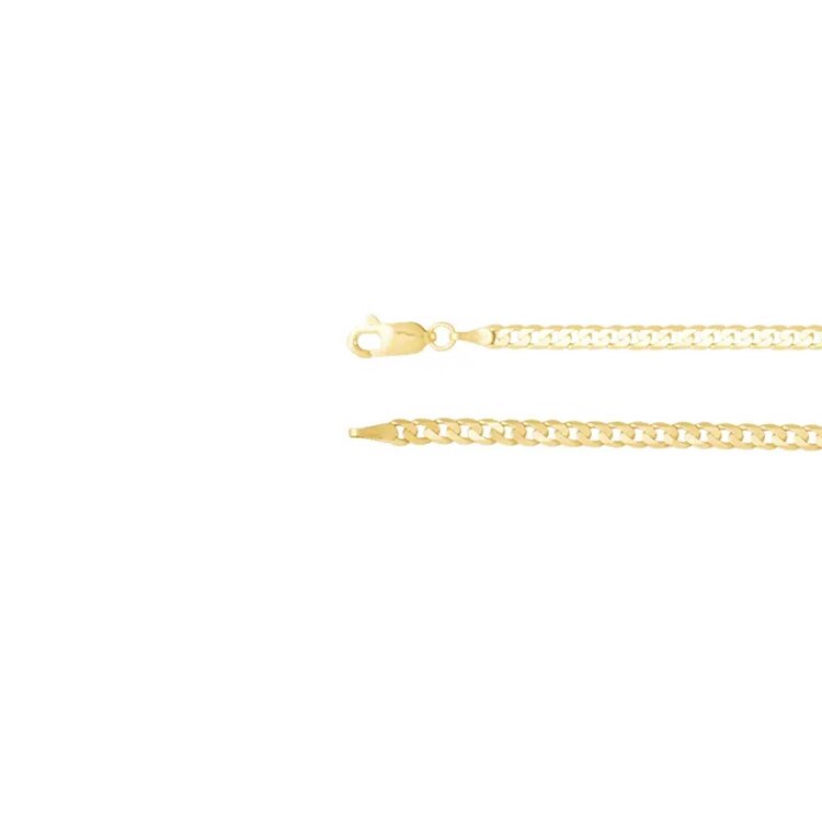 E79 Private Label-Chains Curb Chain 14k Yellow Gold 3mm 18"