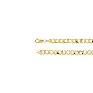 Elements by E79 Chain Bracelets Curb Chain 14K Yellow Gold 5.8mm 7" Bracelet