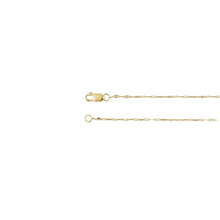Elements by E79  Chain Necklaces Keyhole Chain 14K Yellow Gold 1.5mm 18"