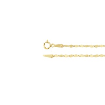 E79 Private Label-Chains Keyhole Chain 14K Yellow Gold 1.9mm 7" Bracelet