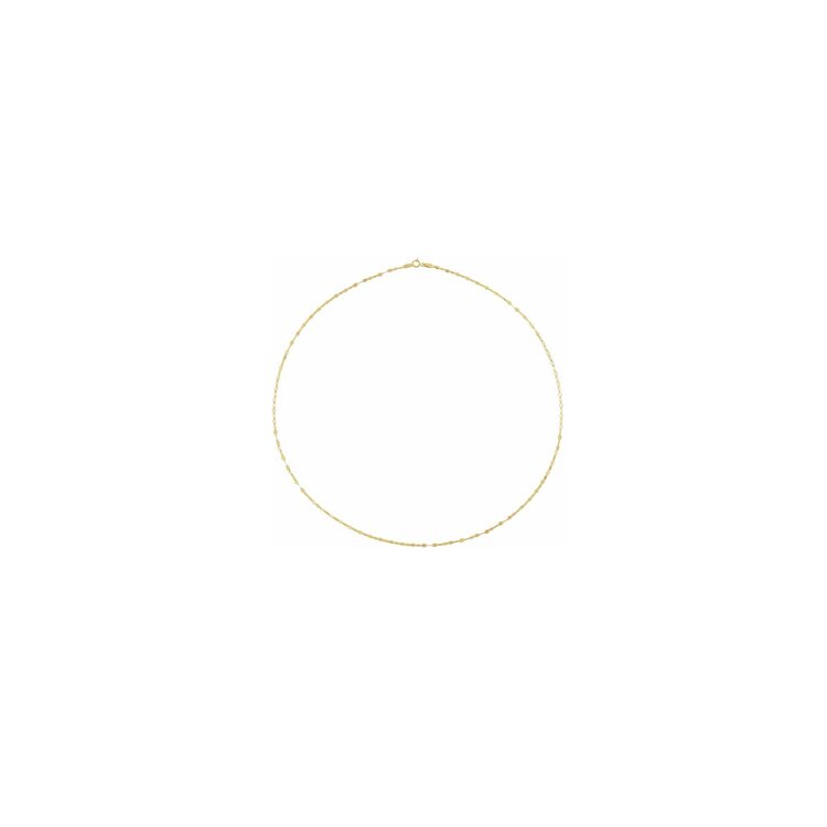 E79 Private Label-Chains Keyhole Chain 14K Yellow Gold 1.9mm 7" Bracelet