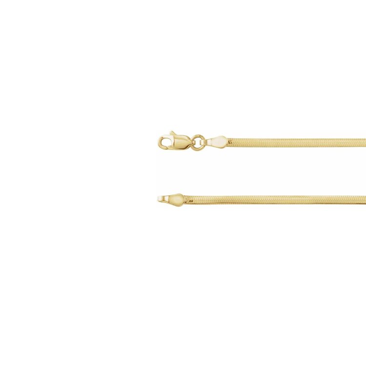 Elements by E79  Chain Necklaces Snake Chain 14K Yellow Gold 1.95mm 7" Bracelet