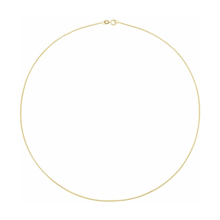 Elements by E79  Chain Necklaces Snake Chain 14K Yellow Gold 1mm 18"