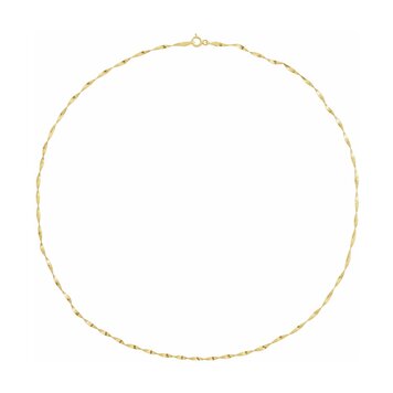 E79 Private Label-Chains Twisted Herringbone Chain 14K Yellow Gold 1.6mm 18"