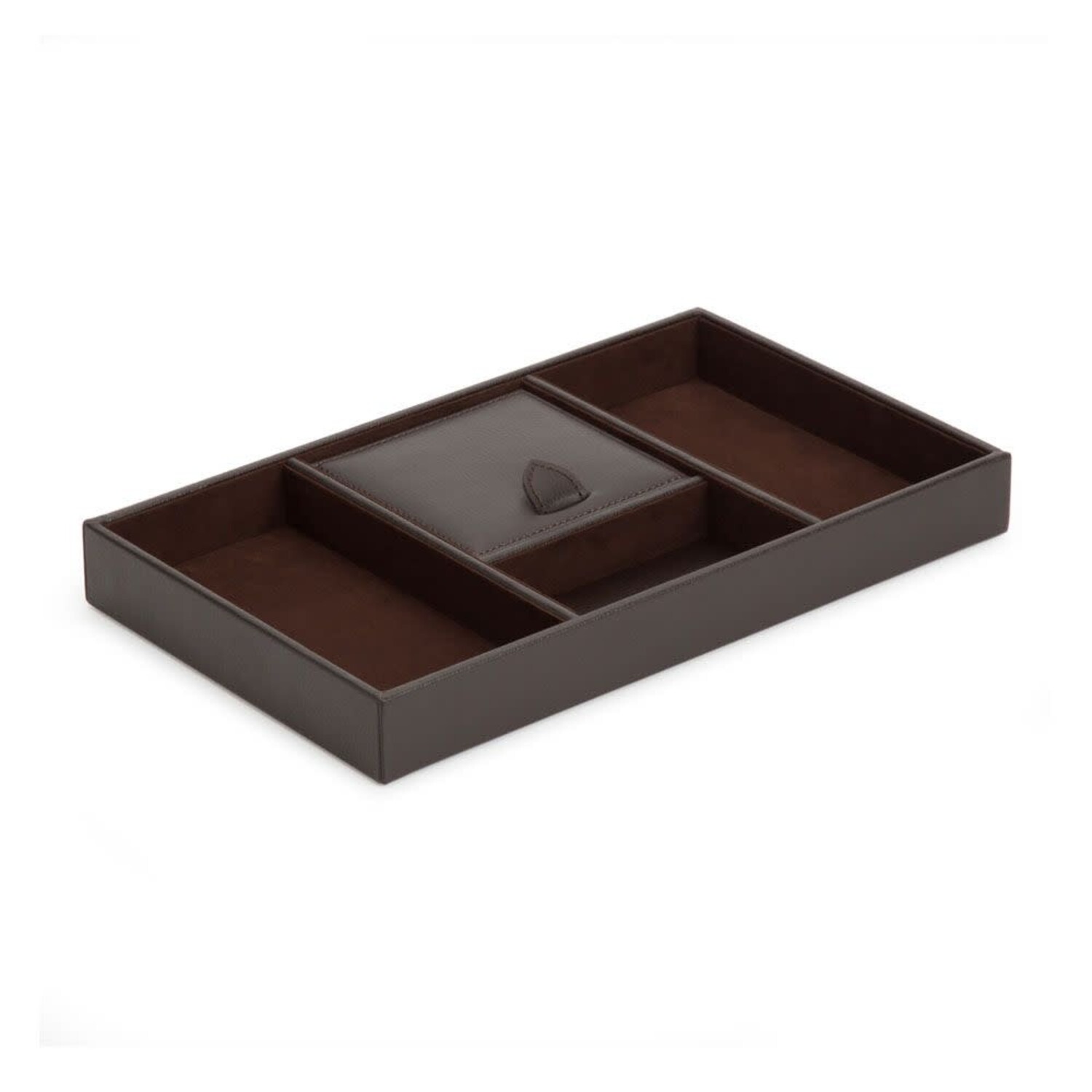 【 国内正規品 】WOLF Blake Valet レザー ウォッチカフ付バレットトレイ WOLF Blake Valet Tray with Watch Cuff - Black and Purple | 1010