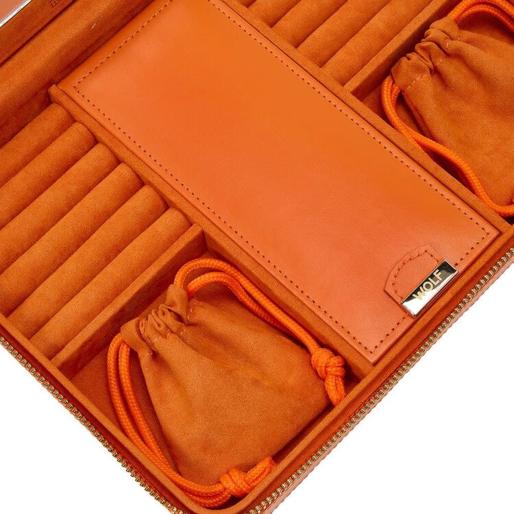 Wolf Maria Large Zip Case - Tangerine