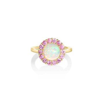 M. Spalten Opal and Pink Sapphire Dolly Ring