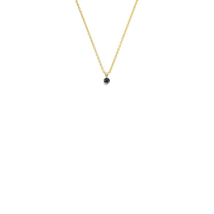 Dana Bronfman Tiny Pronged Bezel Blue Sapphire Pendant