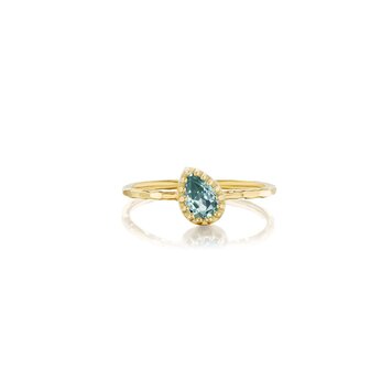 Dana Bronfman Diagonal Pear Sapphire Ring