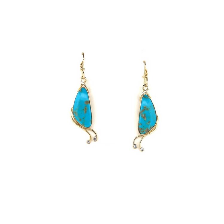Banzhaf Studio Cloud Mountain Turquoise Drop Earrings