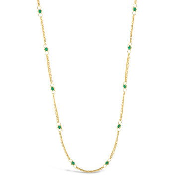 Amali Emerald Whisper Chain Necklace