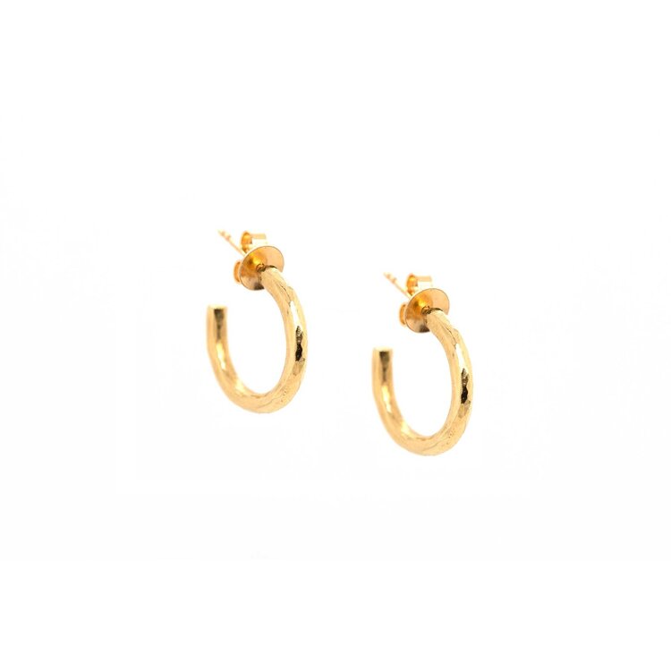 Classic Hammered Hoops  0.5"