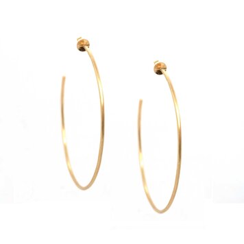 Thin XL Satin Hoops  /2.5"