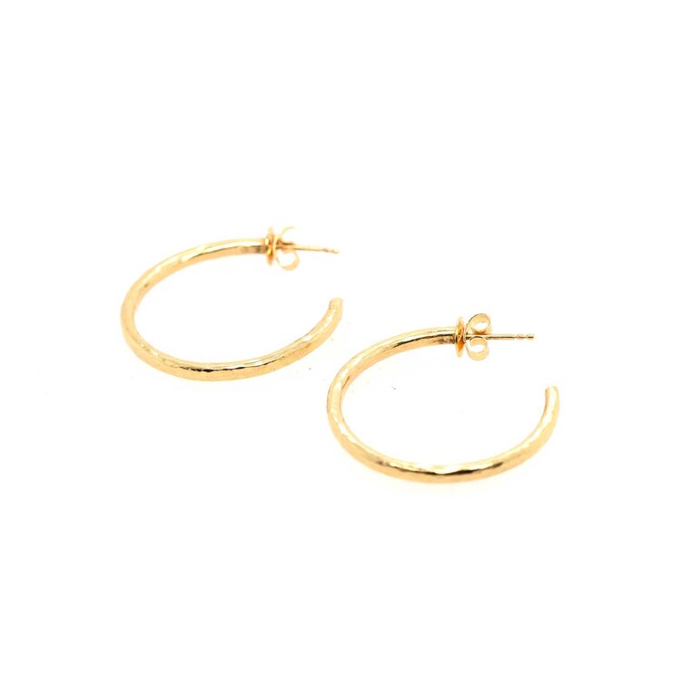 Classic Hammered Hoops 1"