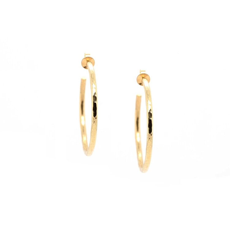 Classic Hammered Hoops 1"