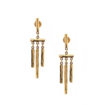 E79 Luxe Hammered Bar Chandelier Earrings