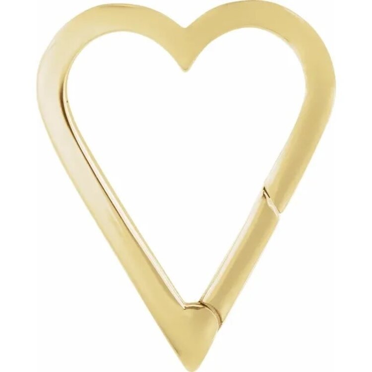 Elements by E79 14K Yellow Hinged Heart Charm Bail