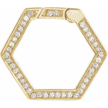 Elements by E79 14K Yellow 1/5 CTW Natural Diamond Hinged Charm Bail