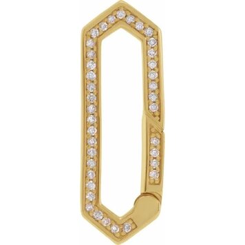 Elements by E79 10K Yellow 1/5 CTW Natural Diamond Hinged Charm Bail